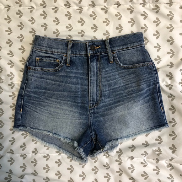 Abercrombie & Fitch Pants - Abercrombie & Fitch High Waisted Denim Shorts